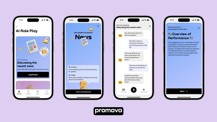 Promova’s AI Role Play helps learners overcome speaking anxiety with real conversation practice